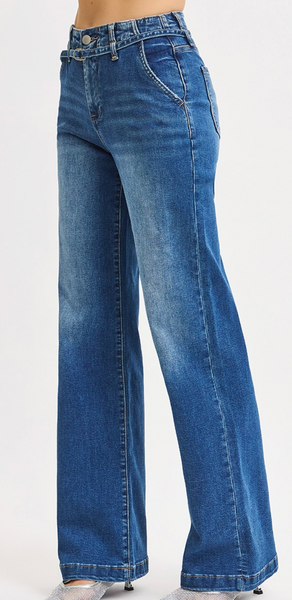 Jess Belted Straight Leg Jeans