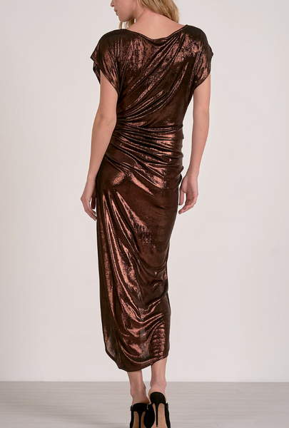 Sheila Metallic Midi Dress
