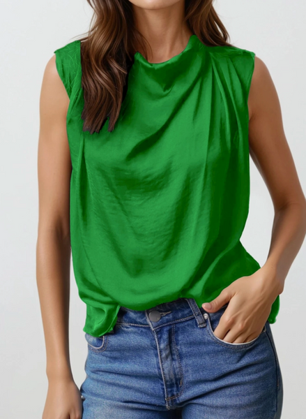 Keira Mock Neck Sleeveless Top