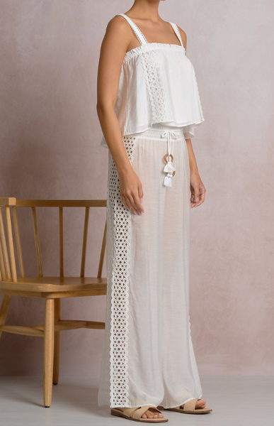Isla Crochet Detail Pants Set