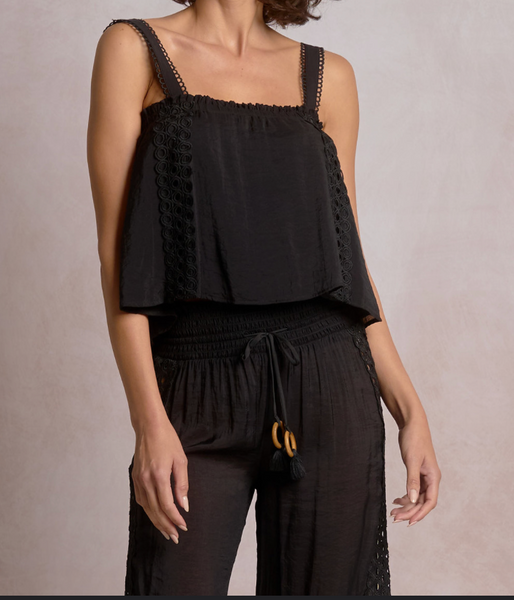 Isla Crochet Detail Pants Set