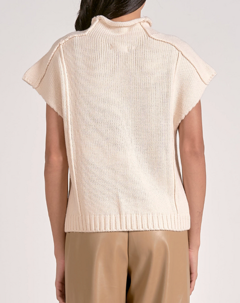 Aubrey Sleeveless Mock Neck Sweater