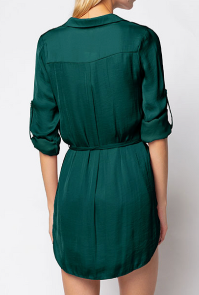 Shelby Tie Waist Shirt Dress