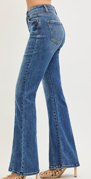 Jace  High Rise Flare Front Seam Detail Jeans