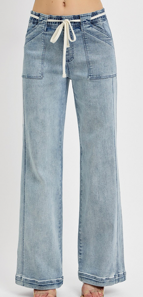 Jess Drawstring Pull On Jeans