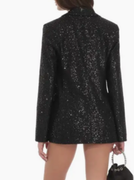 Alia Oversized Sequin Blazer