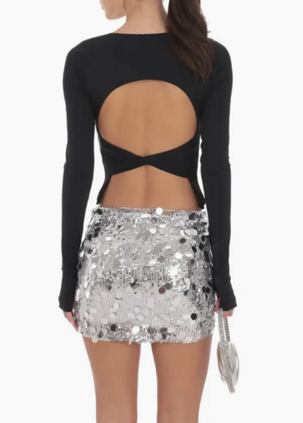 Demi Disk  Sequin Skirt