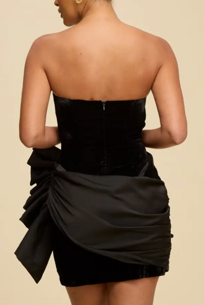 Alisha Velvet Satin Mini Dress