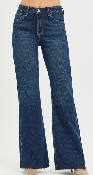 Candace Texture High Rise Flare Jeans