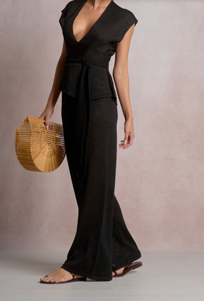 Gracyn Lurex Tie Top/Pants Set