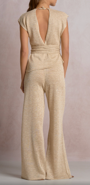 Gracyn Lurex Tie Top/Pants Set