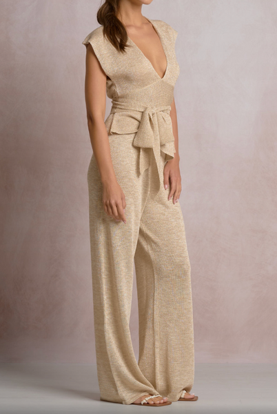 Gracyn Lurex Tie Top/Pants Set