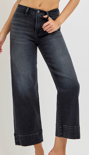 James Crop Straight Leg High Rise Jeans