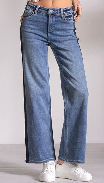 Jaxson Side Stripe Mid Rise Jeans