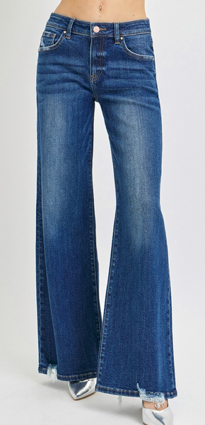 Jaden Mid Rise Wide Leg Jeans