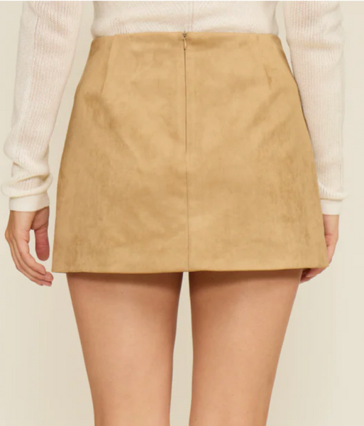 Liv Laser Cut Faux Leather Mini Skirt