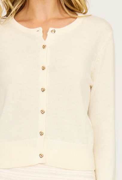 Camila Heart Buttons Cardigan