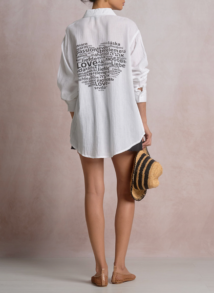 Love Graphic  Button Down Shirt