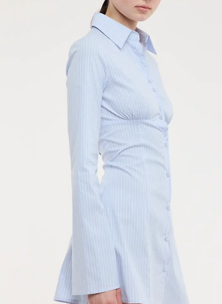Evana  Stripe Shirt Dress