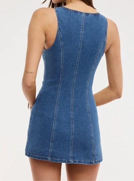 Bailey Button Down Denim Dress/Romper