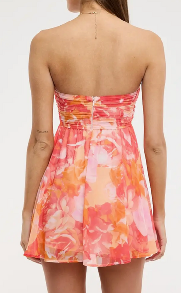 May Strapless Floral Dress