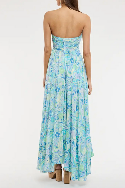 Belinda Strapless Floral Maxi Dress