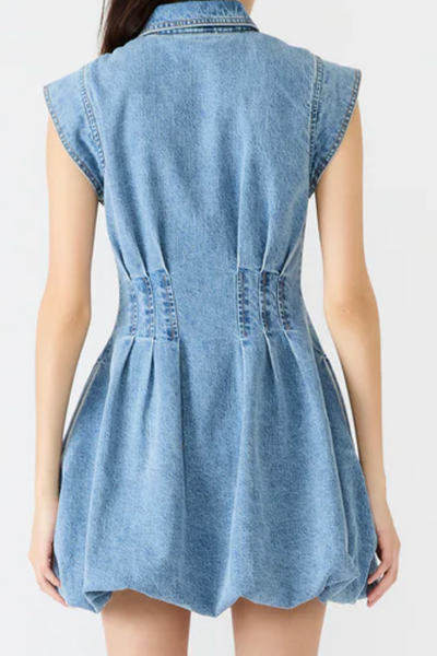 Dakota Denim Bubble Hem Dress