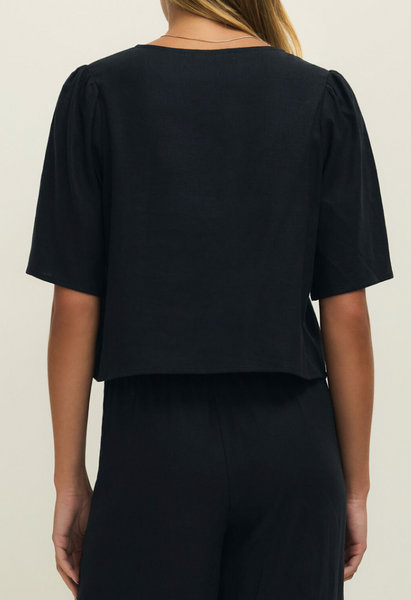 Lea Linen Tie Front Top/Pants Set