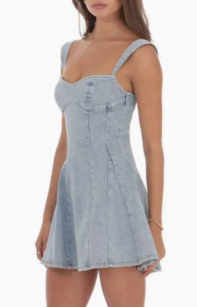 Morgan Fit+Flare Denim Dress