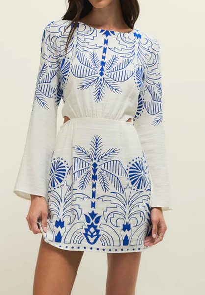Arya Airy Palm Print Dress