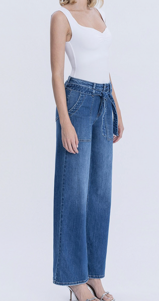 Hope Tie Waist Straight Leg Jeans