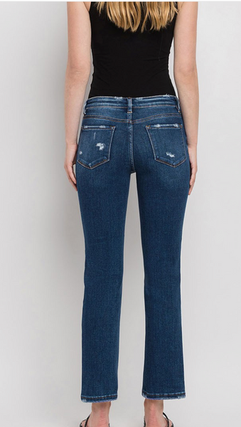 Mel Mid Rise Ankle Slim Straight Jeans