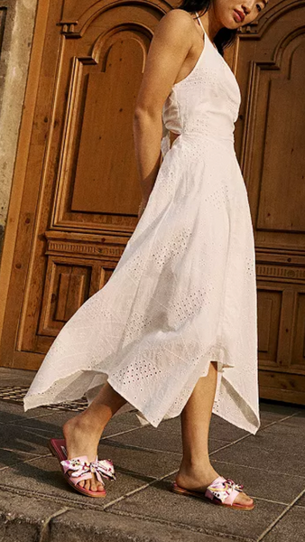 Lina Eyelet Midi Dress