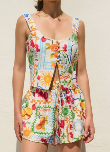 Lola Print Top/Shorts Set