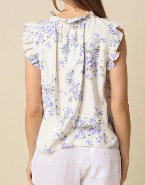 Lea Floral Ruffle Top