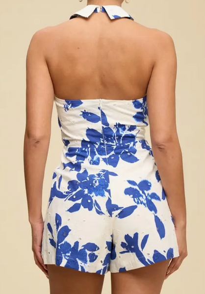 Juliet  Eyelet Tie Front Romper