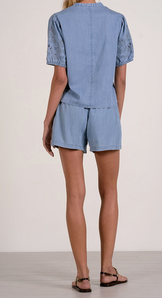 Hallie Embroidered Denim Set