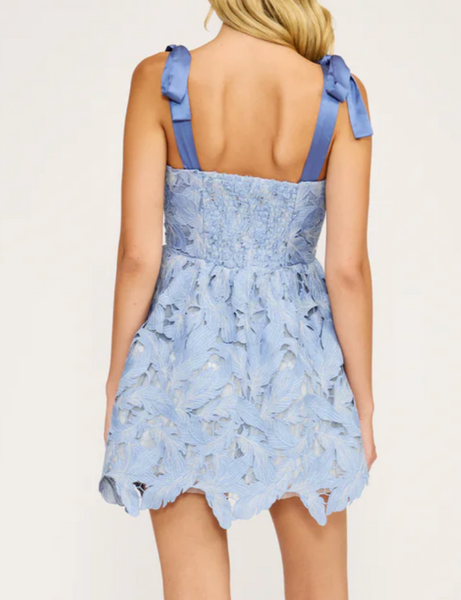 Micah Lace Tie Shoulder Dress
