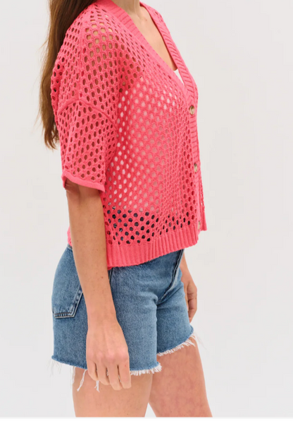 June Open Knit Cardigan/Top