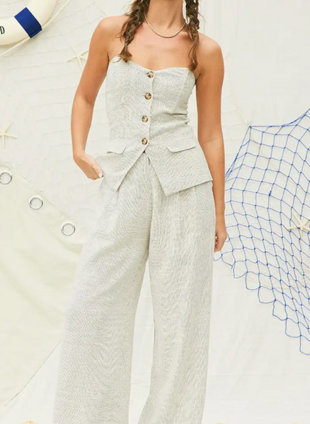 Peyton Pinstripe Vest Set