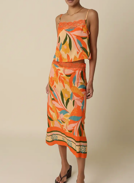 Nia Print Midi Skirt Set