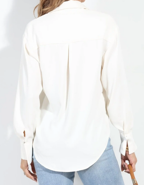 Jillian Silky Button Down Top