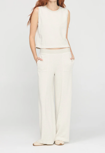 Tia Terry Crew Neck Pants Set