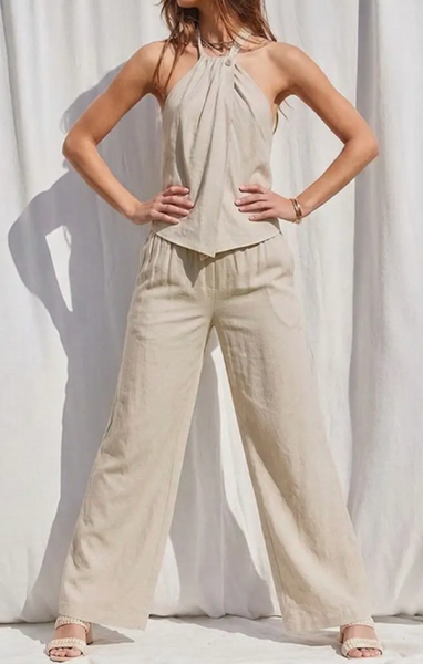 Selina Halter Neck Top Pants Set