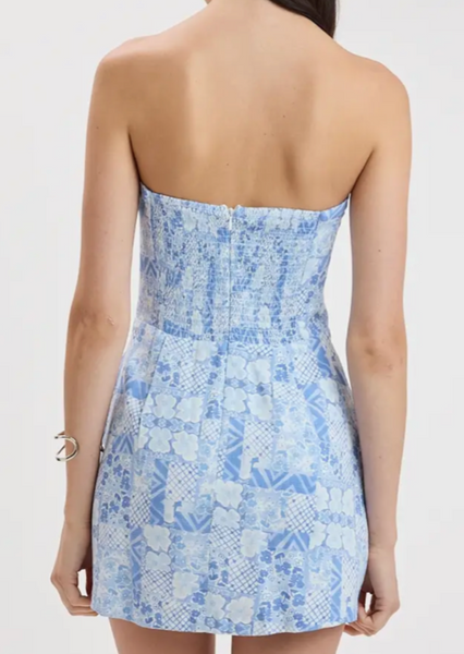 Ariana Print Strapless Dress