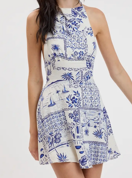 Charlene Halter Neck Mini Dress