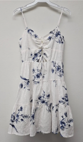 Molly Eyelet Lace Up Dress