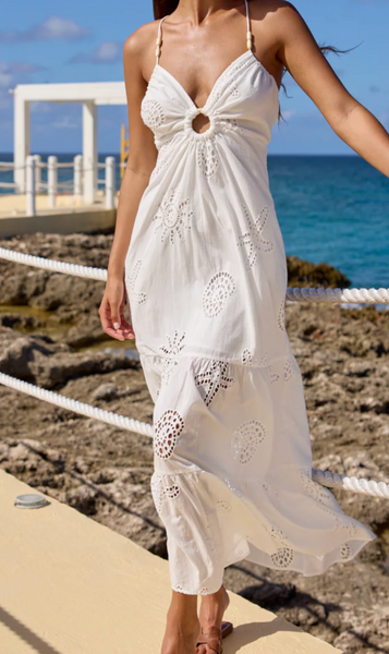 Lucia Eyelet Maxi Dress