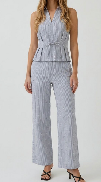 Addison Stripe Pants Set