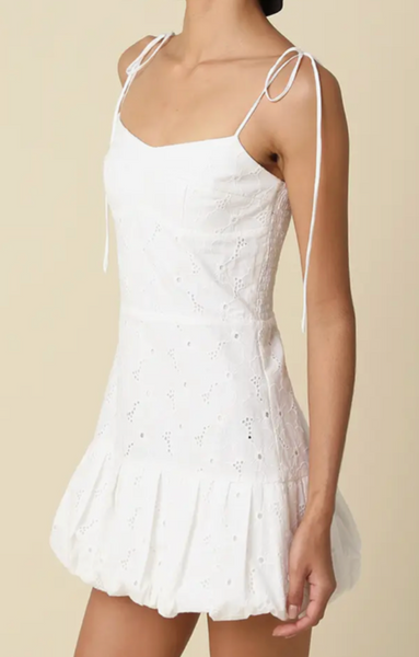 Mia Eyelet Tie Shoulder Dress